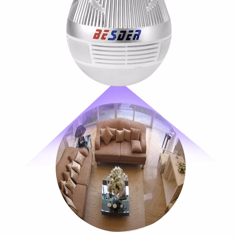 IP камера BESDER панорамная 3 Мп Wi Fi 360 градусов|360 degree fisheye|security ipcard slot |