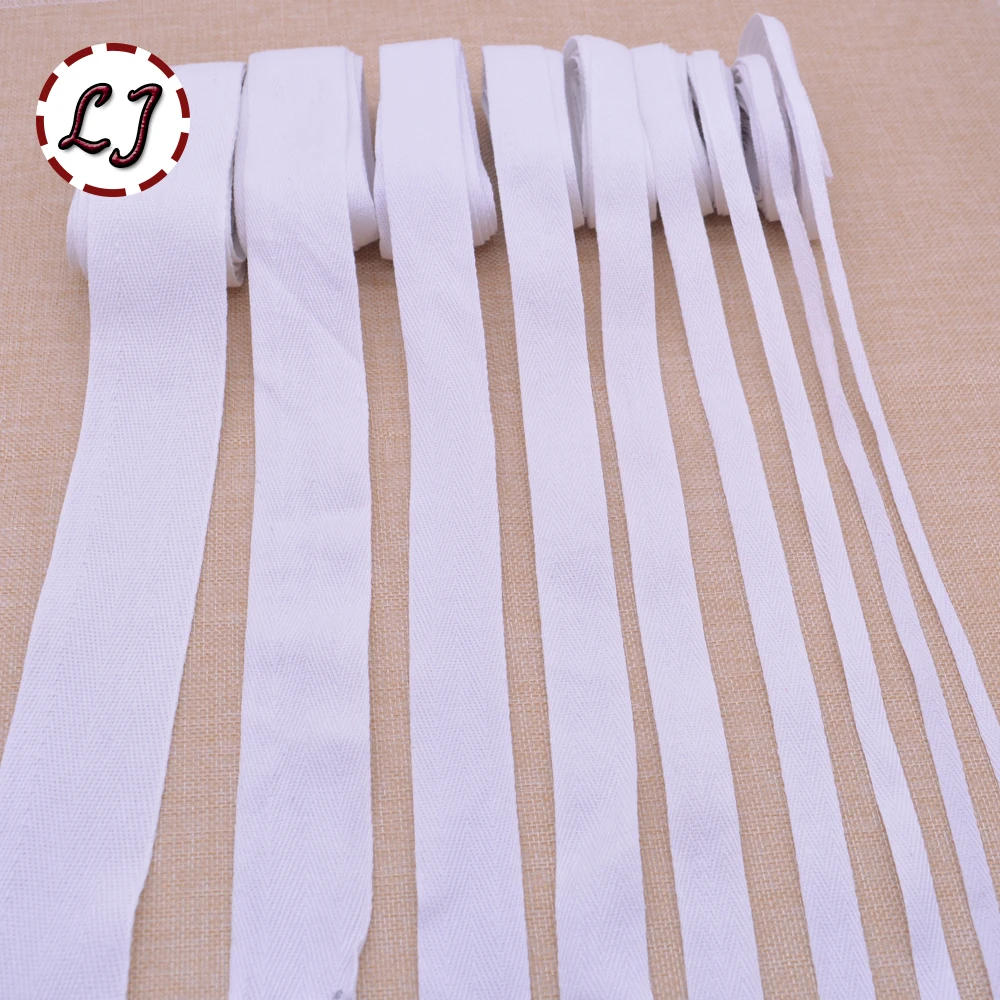 Новое поступление белая черная лента из 100% хлопка с шевроном для скрепления