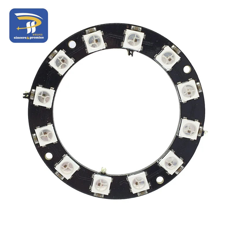 RGB LED кольцо 12 битов светодиоды WS2812 5050 лампа Light с integrated драйверы | Электронные