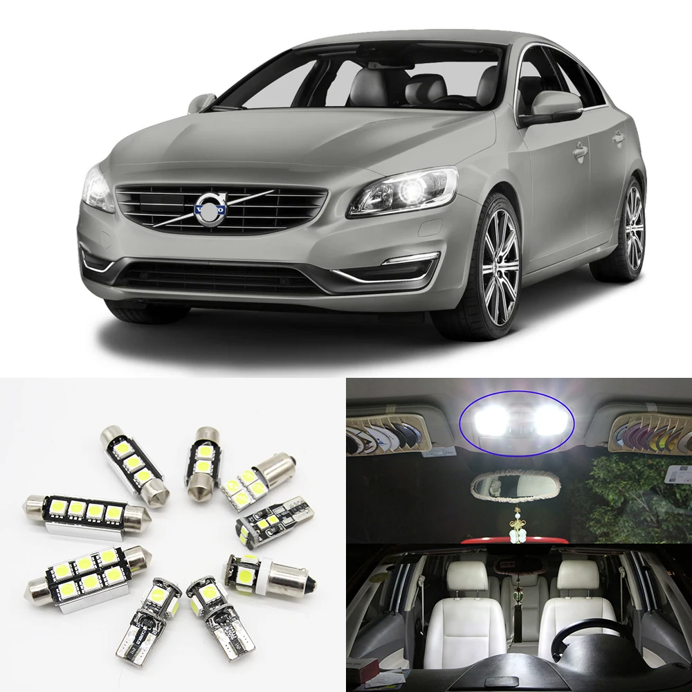 16x фотолампы для салона Volvo S60 2011 2012 2013 2014|led interior light|interior lightled light |