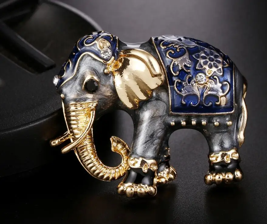 New Multicolour Elephant Exotic Customs Brooch Brincos Sweater Pin Badge Pet Memorial Scarf buckle Bijoux Christmas gift X1053 | Украшения