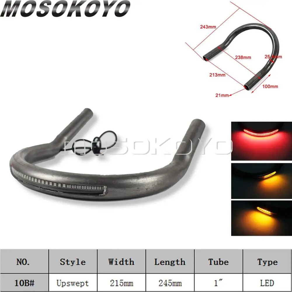 10B-215mm X 245mm Мотоциклетный кафе-гонщик, подъемный плоский трекер, конец заднего сиденья, обруч 7/" или 1", рамка, петля, светодиодный задний светильник, сигнал поворота для скремблера - Цвет: 10B-215mm X 245mm