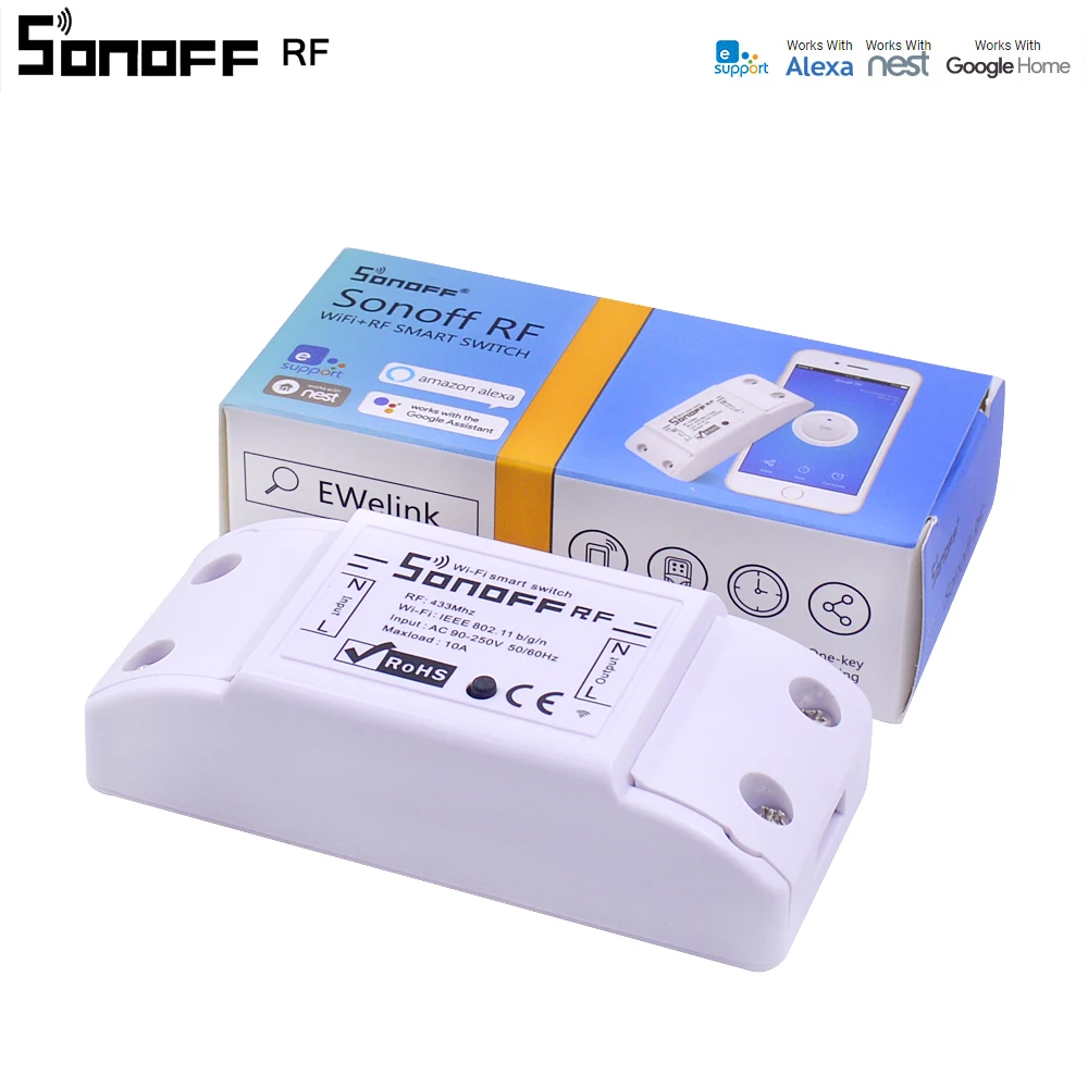 Интеллектуальный выключатель света Sonoff Itead 10A Wifi умный переключатель