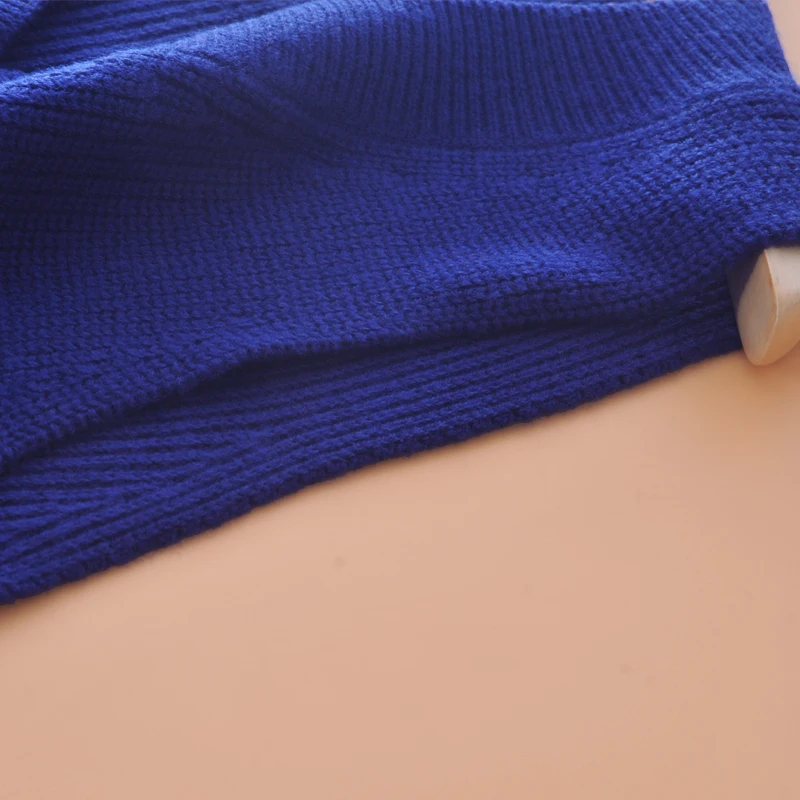 Женское асимметричное платье-свитер с разрезом новинка 2018 Осенний кашемировый