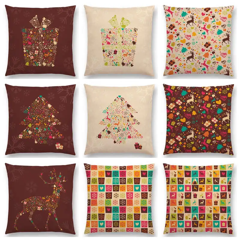 Рождественская елка подарок дневной мини узор принты счастливый праздник