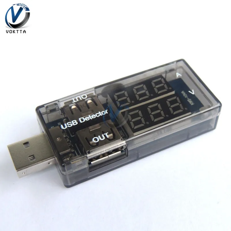 Зарядный детектор напряжения двойной USB тестер вольтметр амперметр зарядное