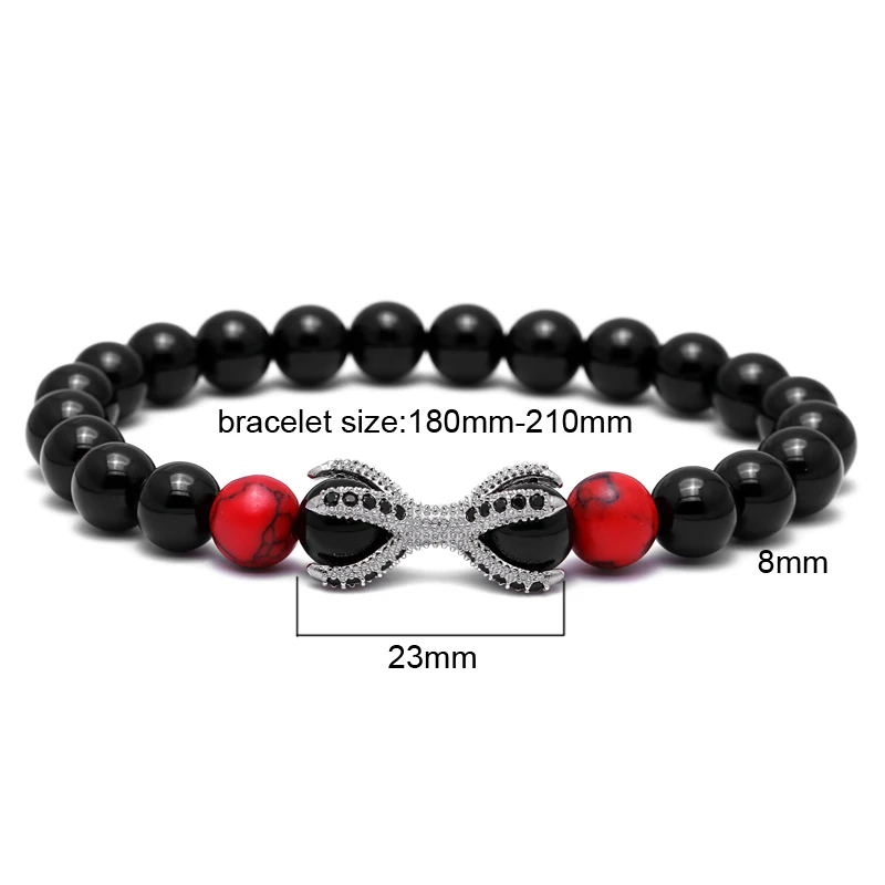 Mcllroy Stone bracelet/men/women/charms/beads/male bracelets set 8mm stone beads bracelet homme men jewelry pulseira masculina | Украшения
