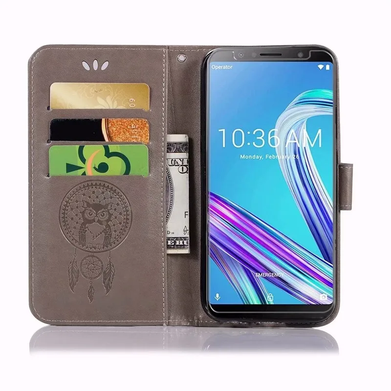 Чехол для Asus Zenfone Max Pro M1 ZB601KL откидной кошелек из искусственной кожи сумка