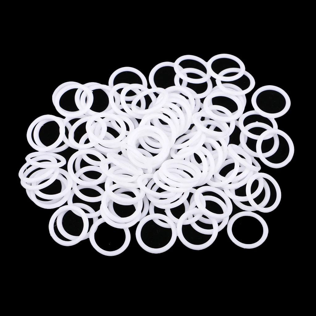 fityle 100pcs Nylon Lingerie Hardware Sewing Clip Hook Eye 15mm for Bra Strap Accessories|Пуговицы| |