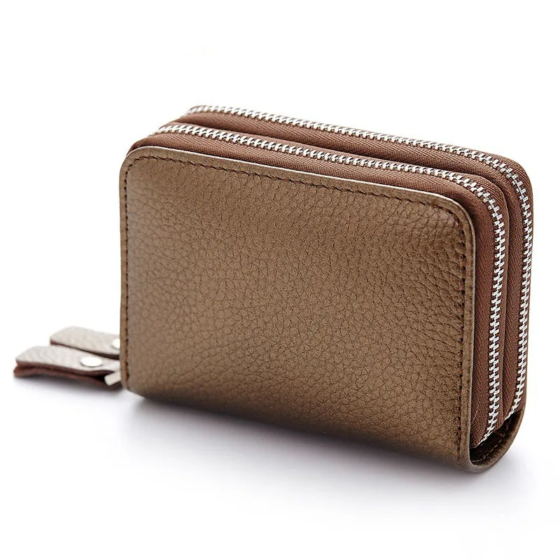 Genuine Leather Credit Card Holder Fashion ID Business Large Capacity Travel Case Coin Purse High Quality Unisex Wallet | Багаж и сумки