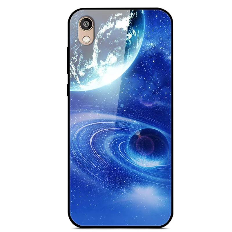 Чехол для Honor 8 S, чехол для huawei Honor 8 S, чехол из закаленного стекла с изображением планеты и космоса, чехол для huawei Honor 8 S 8 S KSE-LX9, чехол