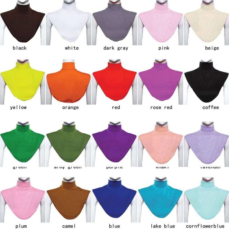 

Muslim Fake Collar Womens Turtle Neck warmers Quality Modal Soft Removable Detachable High Collars Women apparel accessories