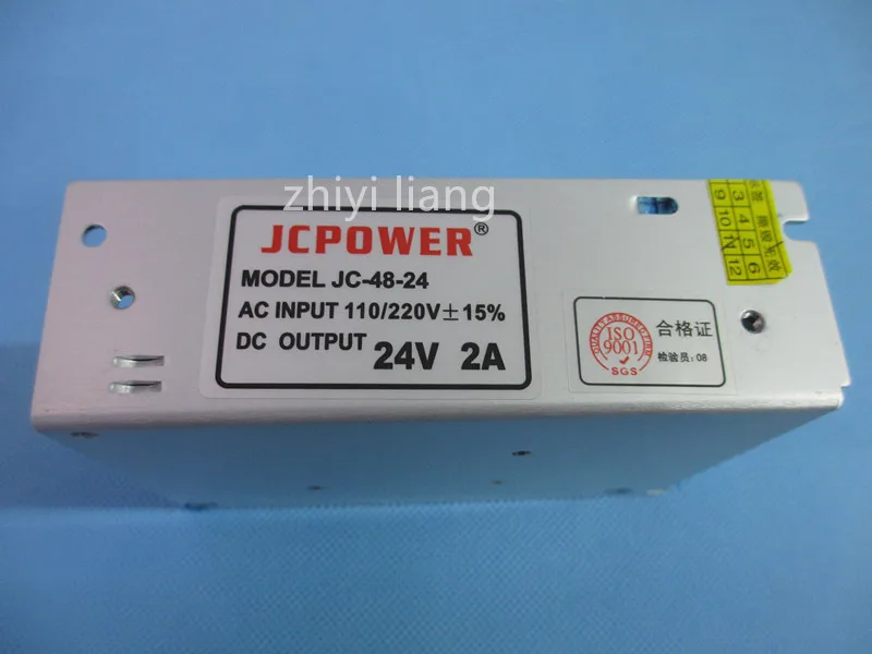 Лучшая цена 24V 2A DC Универсальный Регулируемый импульсный источник питания 48W