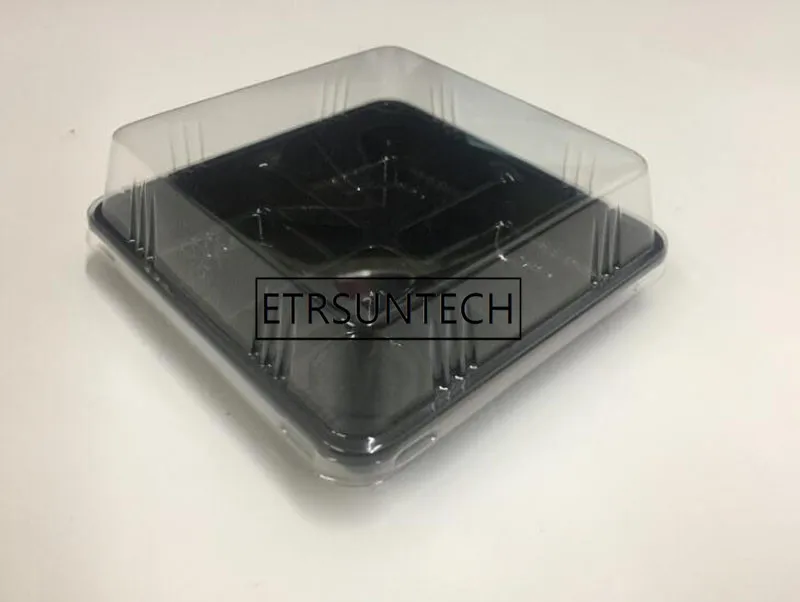 500 комплектов 12 5x12 5x5 см Пластиковый 4 держателя упаковки кекс мусс торт коробка