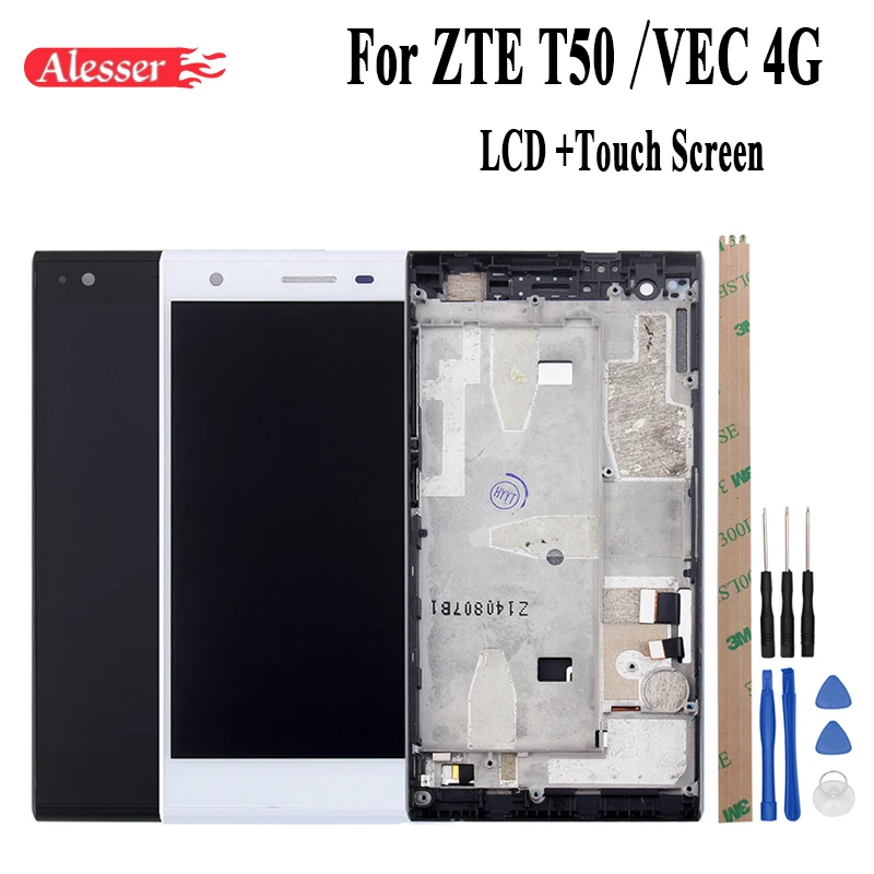 Alesser для ZTE T50 лезвие ВМК 4 г ЖК дисплей Дисплей и Сенсорный экран с Рамки 5 дюймовый
