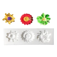 chrysanthemum chocolate silicone mold flower fondant cake molds cookies candy pastry mould biscuits baking cake decoration tools