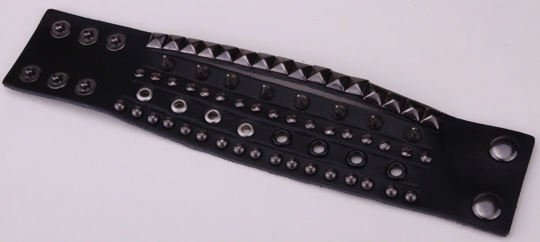 Спайк Кожаный браслет Байкер ювелирные изделия для мужчин женщин Регулируемый