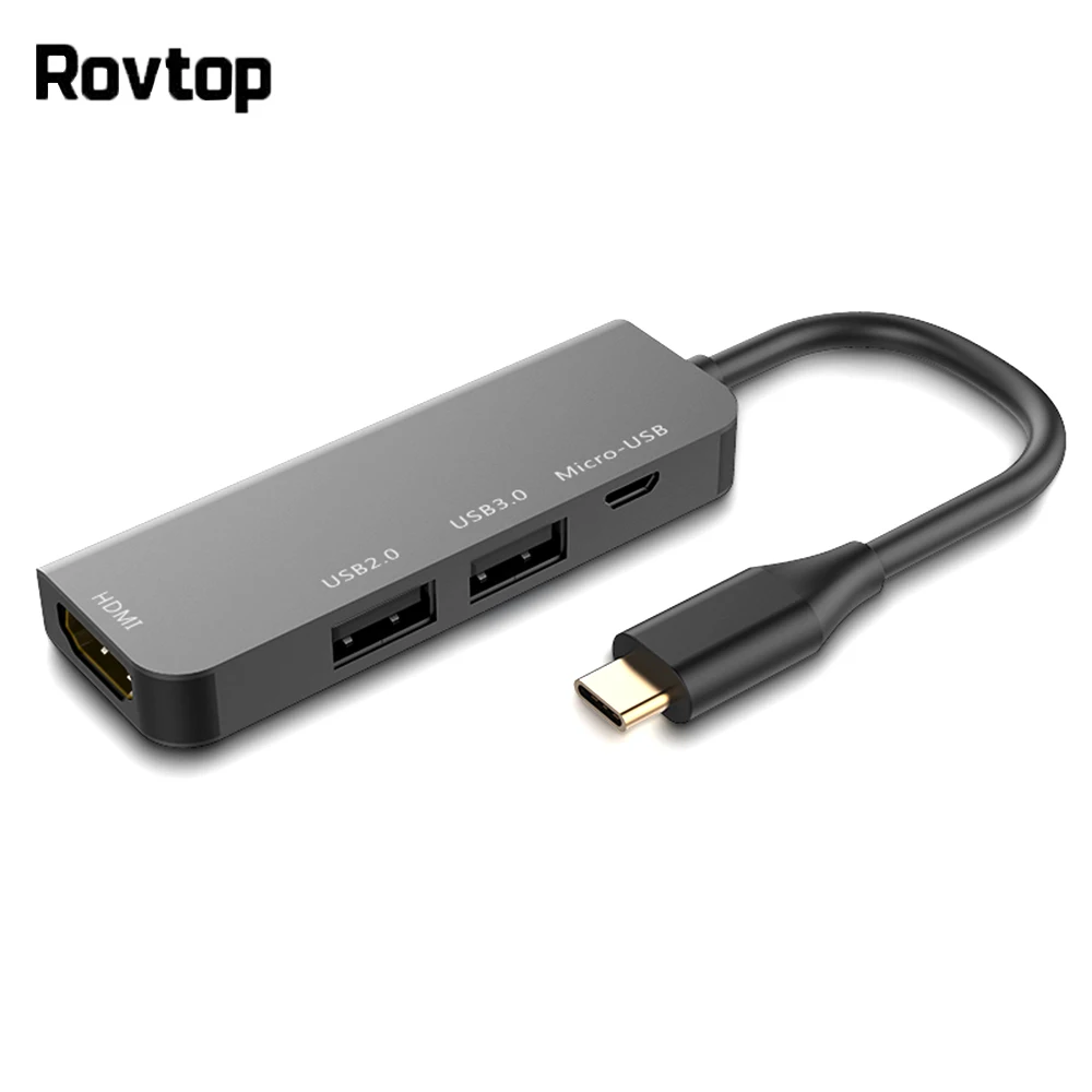 USB Type C к HDMI адаптер концентратор Tpye Micro 3 0 4 порта сплиттер для MacBook Huawei Samsung|Кабели