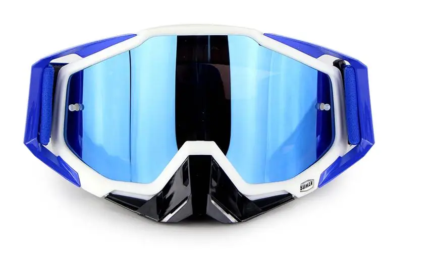 White Лидер продаж, оригинальные Брендовые очки Soman для мотокросса, ATV Casque, мотоциклетные очки, гоночные мотоциклетные солнцезащитные очки, велосипедные очки - Цвет: White