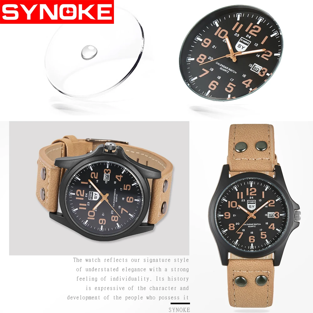 SYNOKE Мода 3610 г. Спортивные Детские/для мужчин кварцевые часы для спортивные 30 м