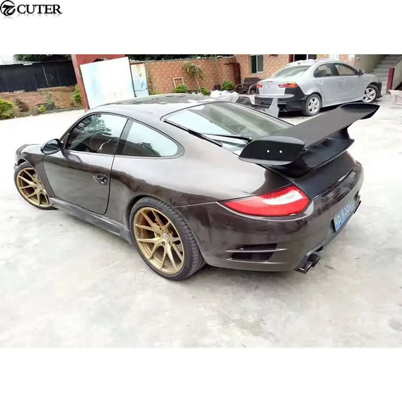 GT3 Стиль переднего бампера для заднего бампера боковые юбки задний спойлер автомобильный комплект кузова для Porsche 911 Carrera 997 GT3 Комплект кузова 08-11