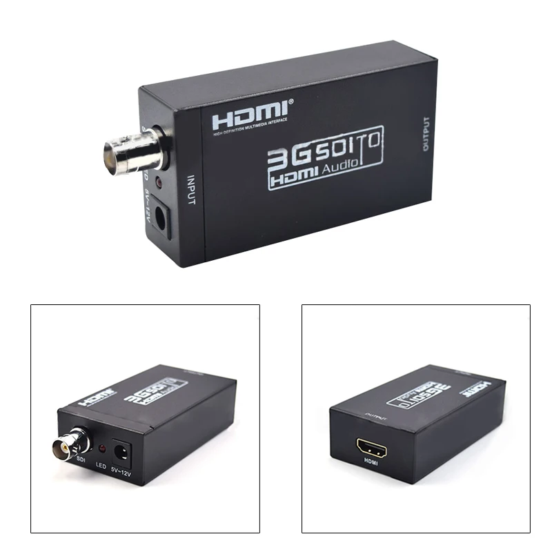 Новый горячий 3G SDI к HDMI видео аудио конвертер коаксиальный адаптер с адаптером