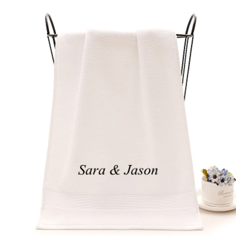 Вышитое под заказ свадебное полотенце для рук и лица махровое хлопковое