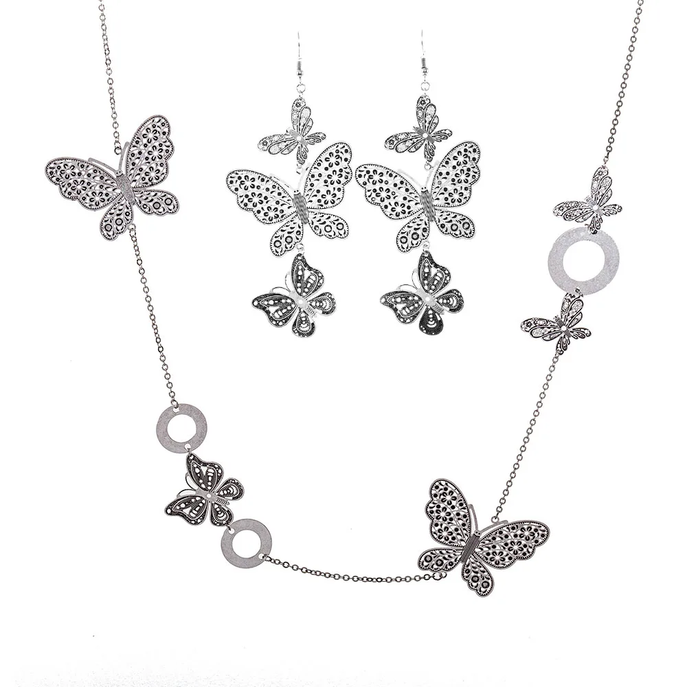 ISHOW под старину цвета: золотистый Серебристый покрытием полые Медь бабочки