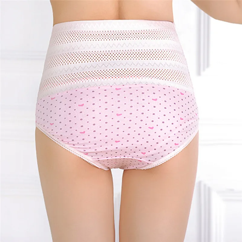 Для женщин Высокая талия трусы послеродовые материнской нижнее белье животик