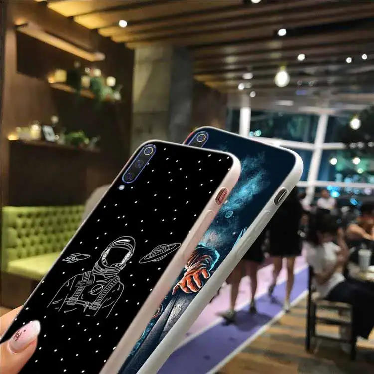 Soft Silicone Case For Xiaomi Mi 12 11 10 8 A3 A2 Cc9 Lite 9 11Pro 6x Ultra Cover Astronaut | Мобильные телефоны и