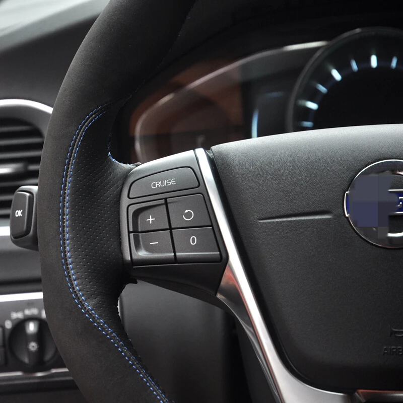 BANNIS сшитый вручную черный чехол рулевого колеса автомобиля из натуральной кожи