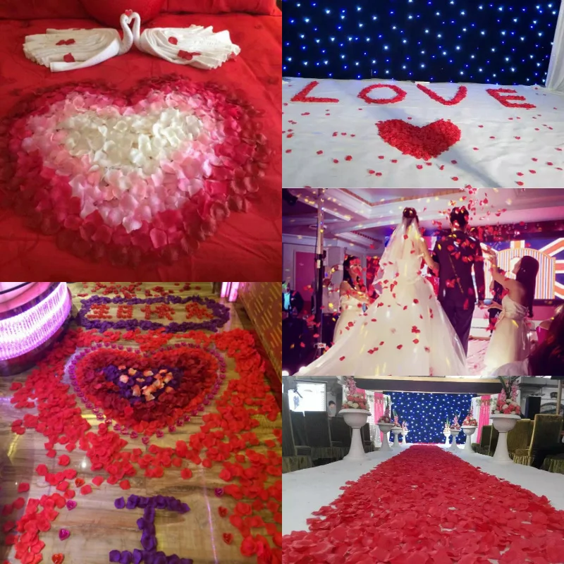 1000 шт Искусственные лепестки роз шелковые Petalos De Rosa Boda Свадебные украшения