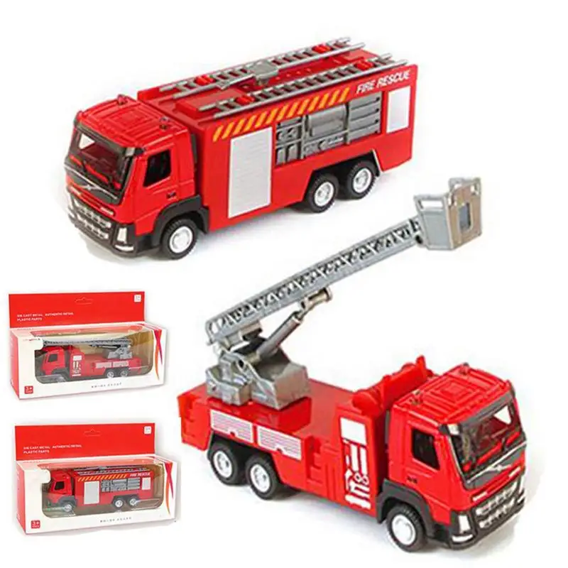 

Fire Truck Toy For Kids Pullback Fire Engine Toy Trucks With Friction Power Portable Ladder Truck Fire Engine Vehicles Toys For