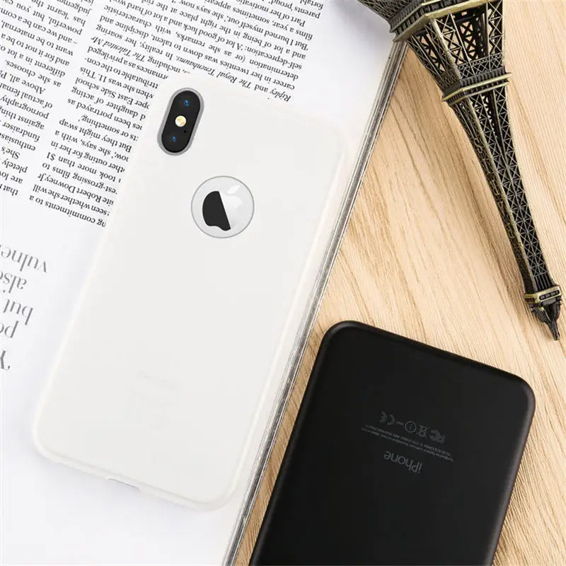 Clear Чехол для телефона для iPhone 7 Plus 6 6s 8X5 5S SE XR XS MAX простой однотонный Ультратонкий Мягкий ТПУ чехол s карамельный цвет задняя крышка - Цвет: Clear