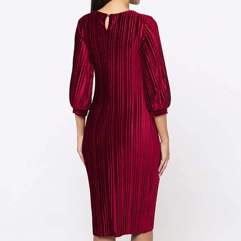 Gaovot женское черное платье Ruched драпированное женщина 2019 Весна Половина рукава