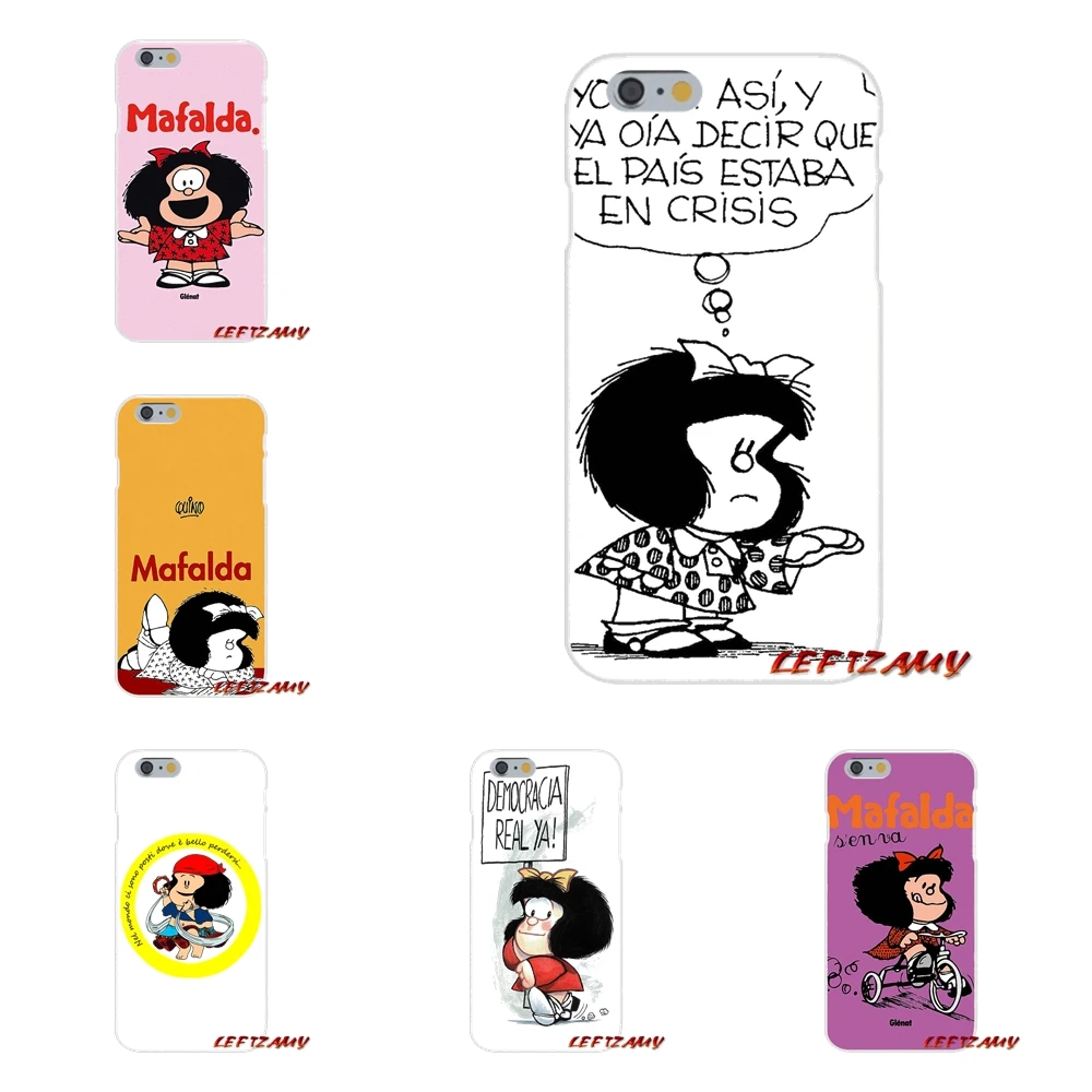 Фото Mafalda девушка Гибкая для iPhone X 4 4s 5 5S 5C SE 6 S 7 8 Plus Аксессуары чехлы телефонов |