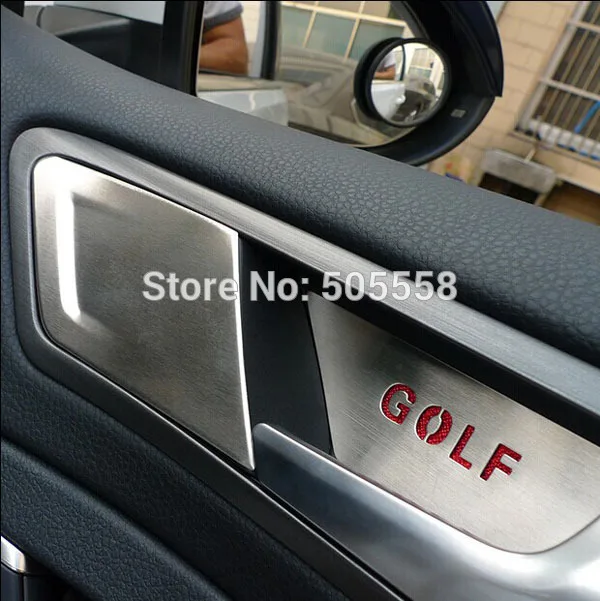 Для VW GOLF MK7 VII внутренняя ручка двери боковая обшивка наклейка автомобильные