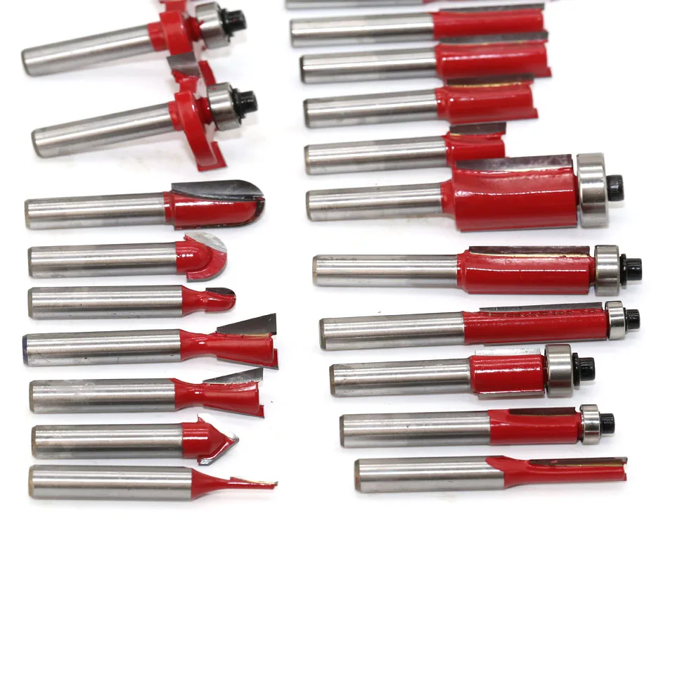 35pcs 8mm Router Bits Set Professional Shank Tungsten Carbide Bit Cutter With Wooden Case For Wood | Инструменты
