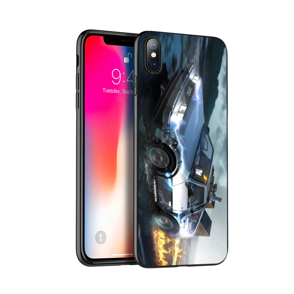 Черный чехол из ТПУ для iphone 5 6 6s 7 8 plus x 10 XR XS 11 pro MAX машина возврата в
