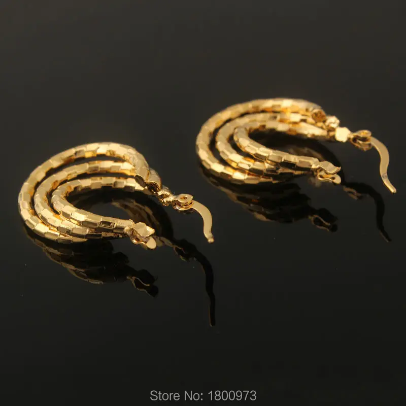 Новое поступление золотые серьги-кольца для женщин золотой цвет ювелирные