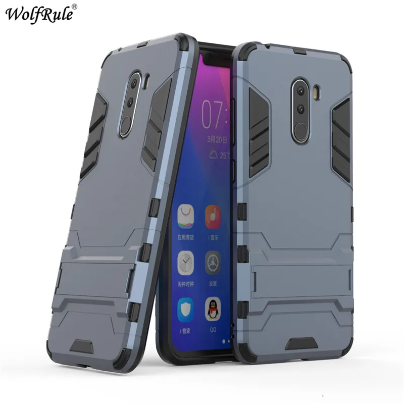 for cover xiaomi pocophone f1 case tpu pc holder bumper housings phone case for xiaomi pocophone f1 cover poco f1 6 18 free global shipping