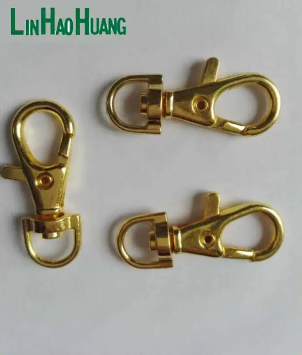

Wholesale 50pcs gold Alloy Swivel Clasps Snap Key Hooks DIY Key Chain Ring Free Shipping 2016110201
