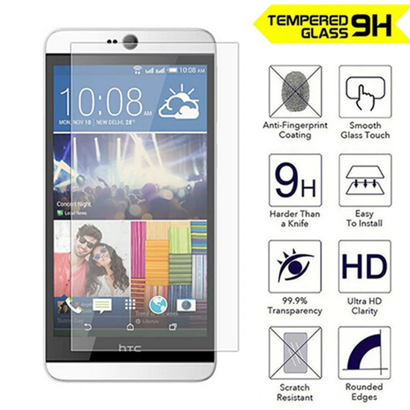 2.5D 9H закаленное стекло для HTC Desire 826 защита экрана Высококачественная закаленная