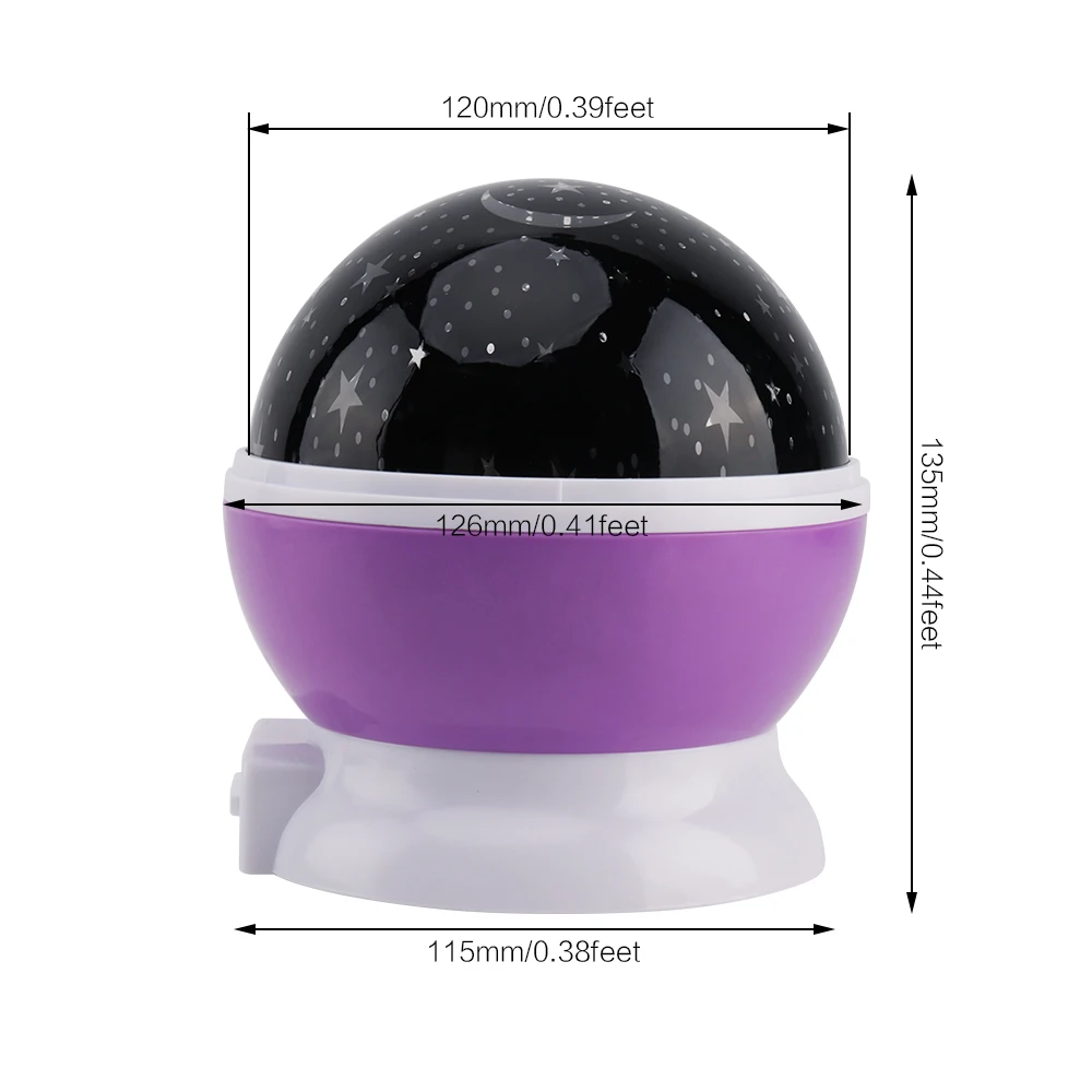 Creativ LED вращающийся Ночник проектор Звездное небо Звезда Мастер дети сон