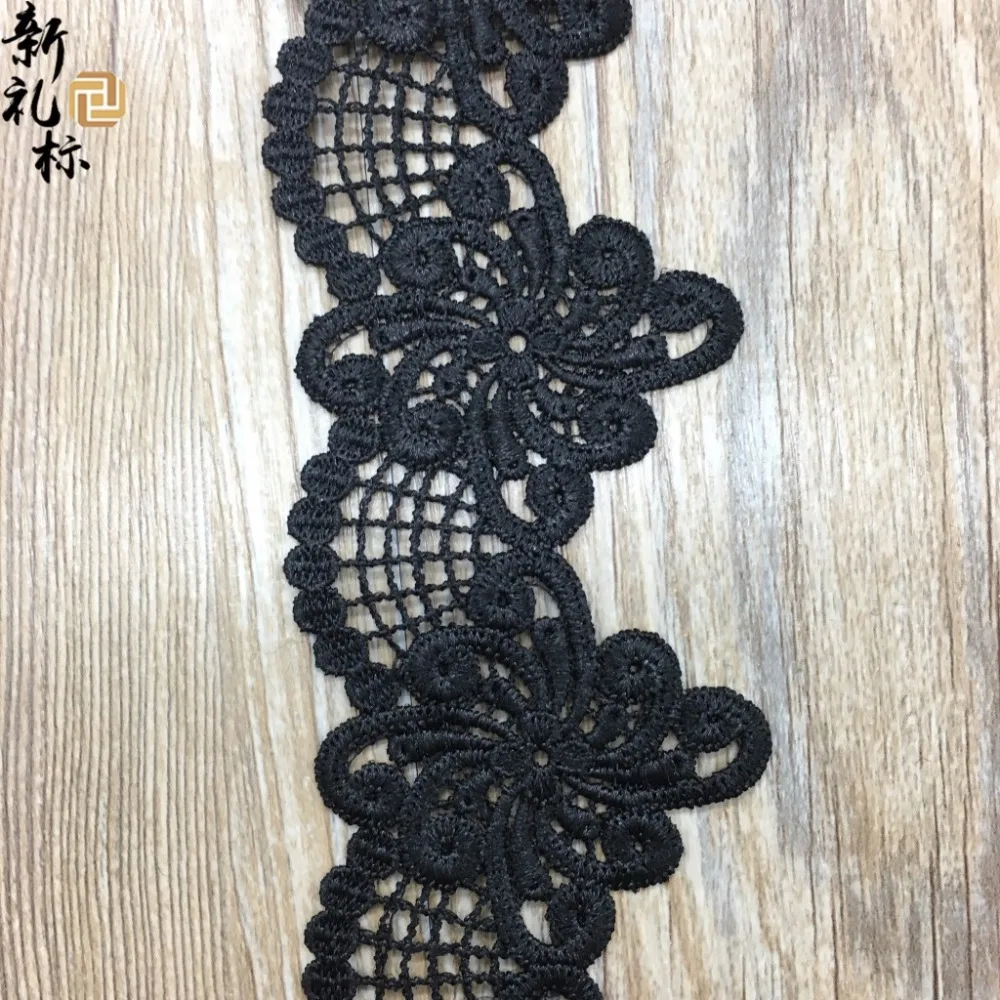 

15yards 5.5cm White Black Lace Trim Applique Cord Lace Fabric Sewing Accessories High Quality