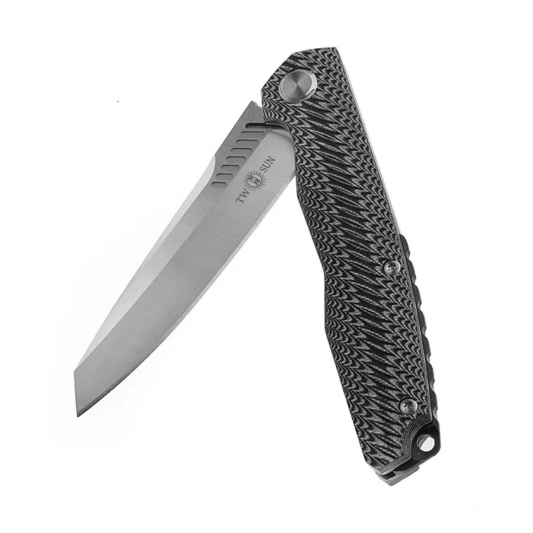 TWOSUN TS16 G10 складной нож D2 атласное Лезвие Керамический шариковый подшипник