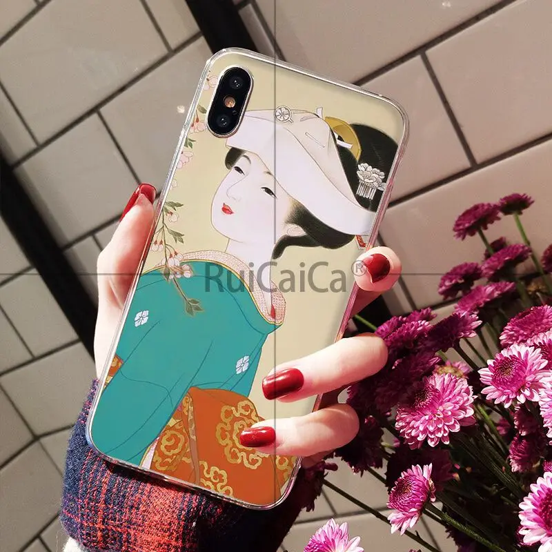 Ruicaica Ukiyo-e в японском стиле красивый чехол для телефона Apple iPhone 8 7 6 S Plus X XS MAX 5 5S SE XR