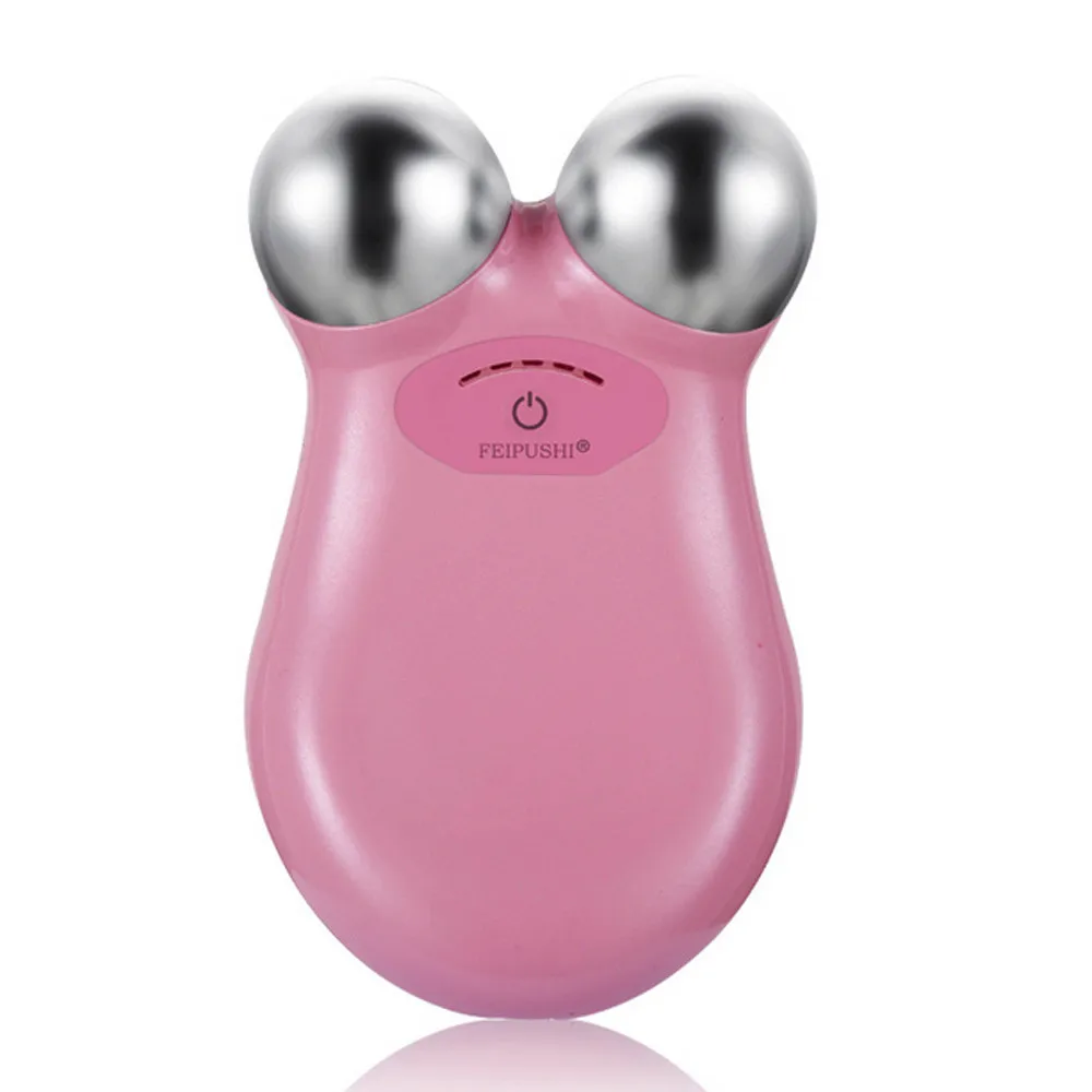 Pink Новинка, Женский мини микротоковый usb зарядный массажер для удаления морщин лица, тренажер, массажный аппарат, косметический инструмент - Цвет: Pink