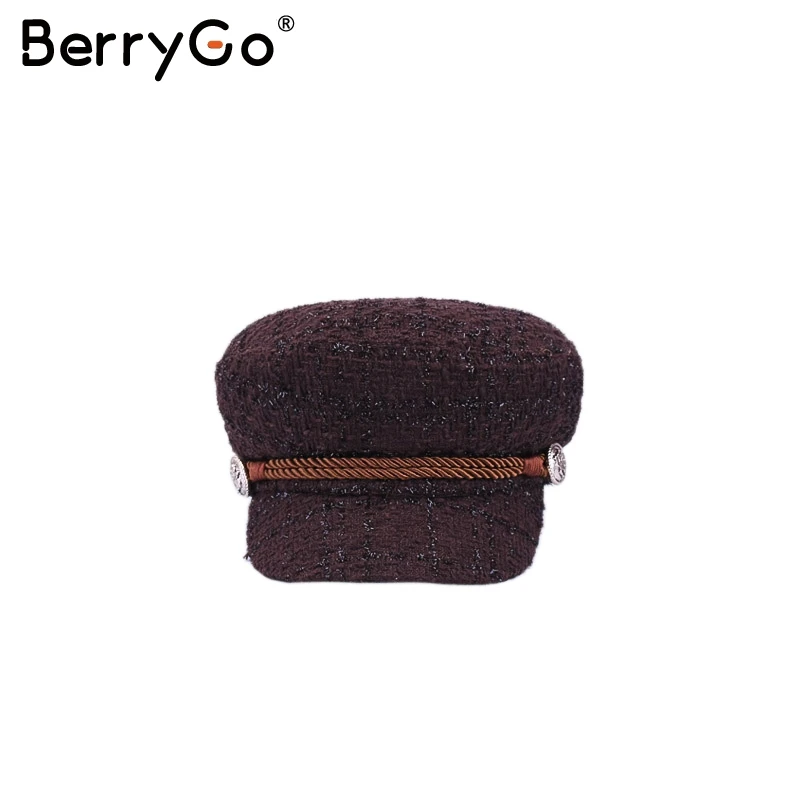 BerryGo Горячая тиснение козырек Военная Кепка женская шапка осень зима хлопок