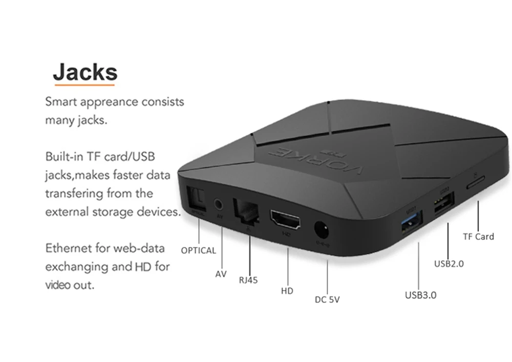 Vorke Z7 Android 9,0 tv Box 4 ГБ/64 Гб Allwinner H6 Smart tv Box четырехъядерный USB 3,0 6K HDR Google плеер Youtube лучше, чем TX6